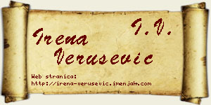 Irena Verušević vizit kartica